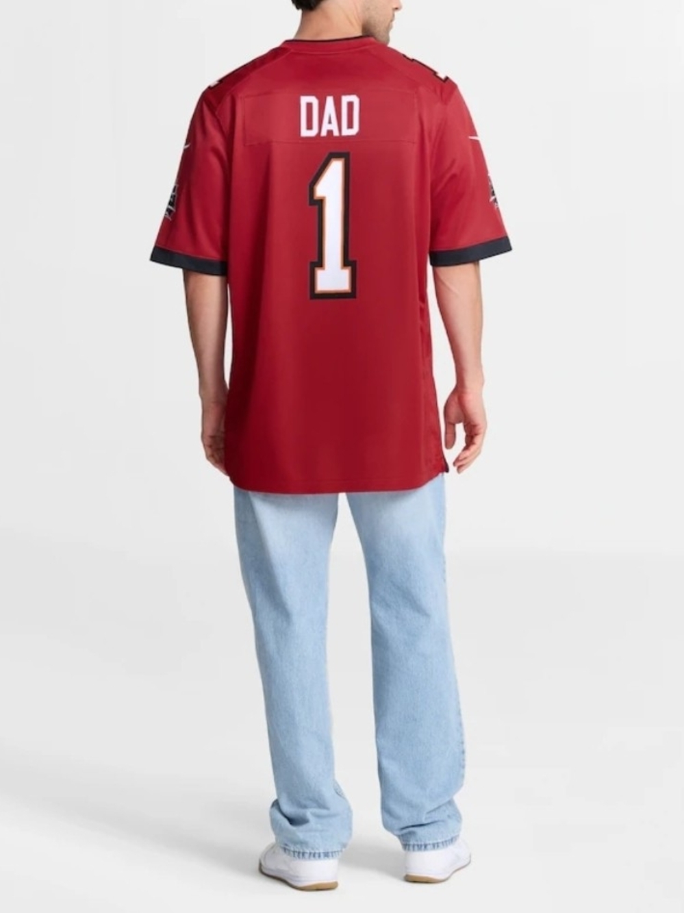 Men's Nike Number 1 Dad Red Tampa Bay Buccaneers Game Jersey